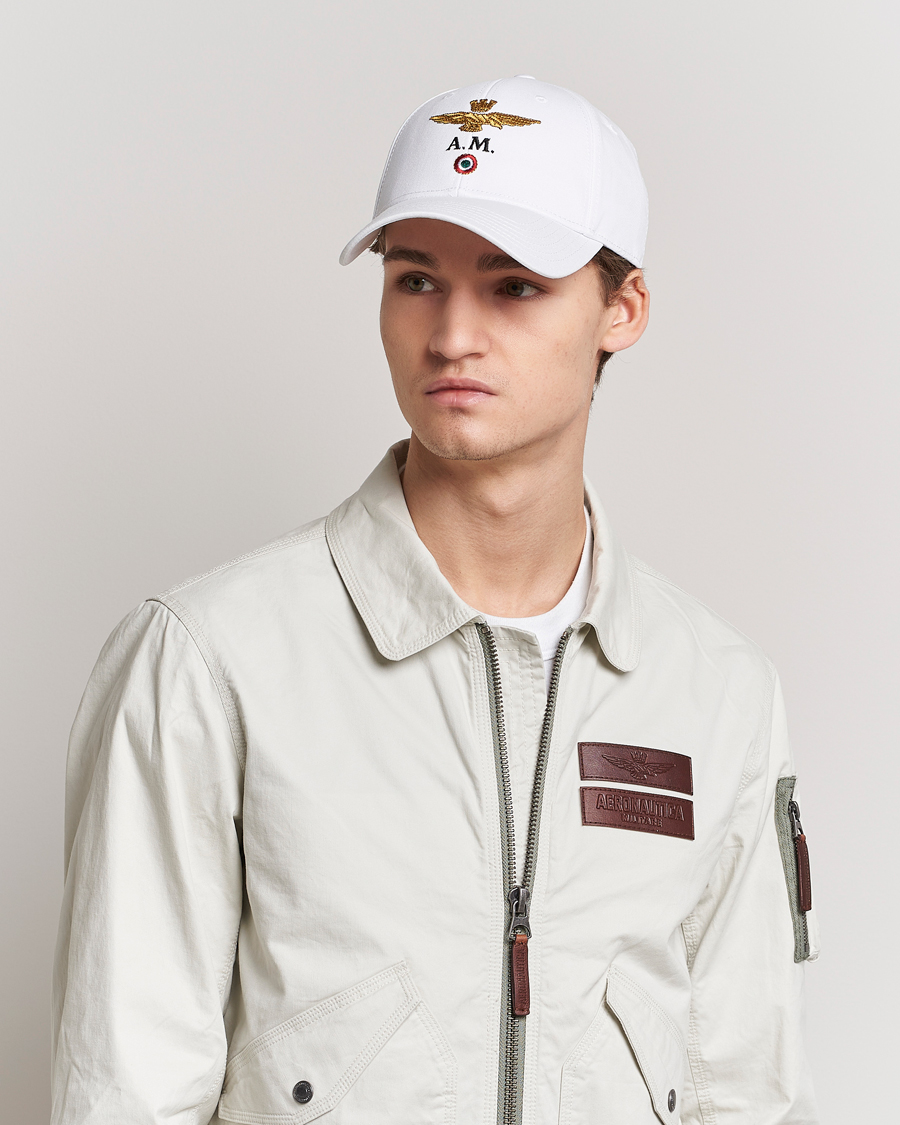 Herre | Aeronautica Militare Cotton Baseball Cap Off White | Aeronautica Militare | Cotton Baseball Cap Off White