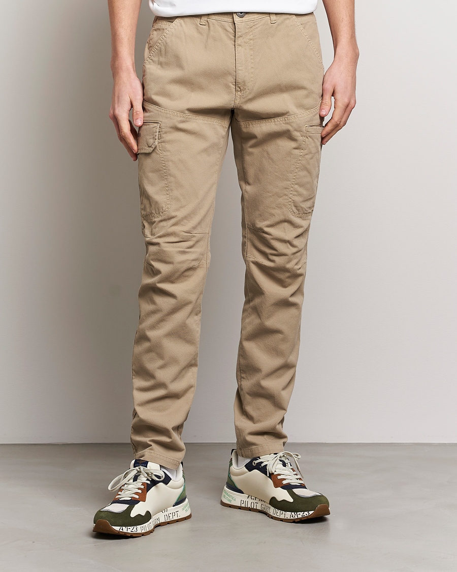 Herre | Bukser | Aeronautica Militare | Stretch Cotton Pocket Pants Sand