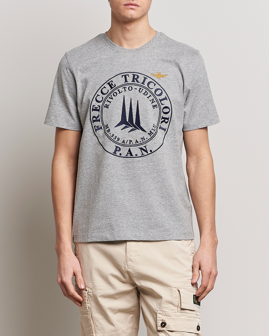 Herre | Aeronautica Militare | Aeronautica Militare | Tricolor T-Shirt Melange Grey