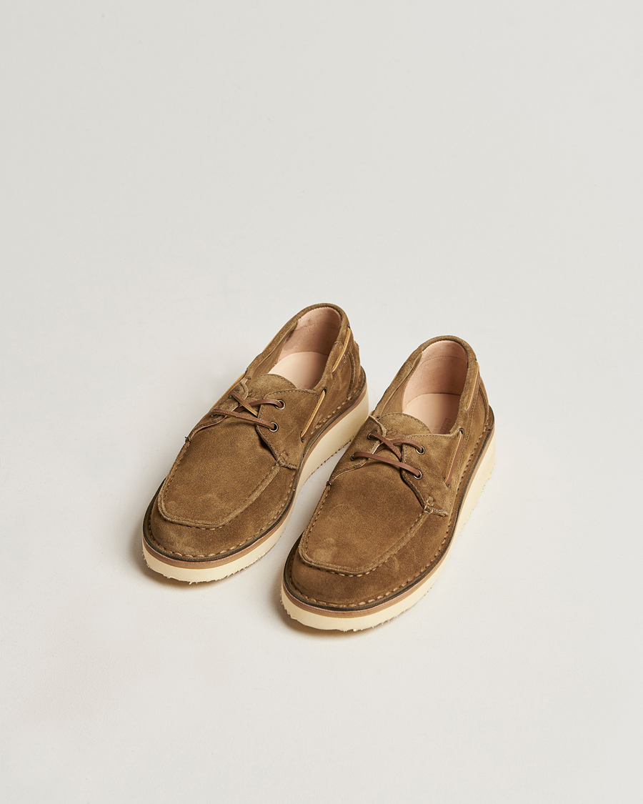 Herre | Sko i ruskind | Astorflex | Boatflex Moccasin Stone Suede