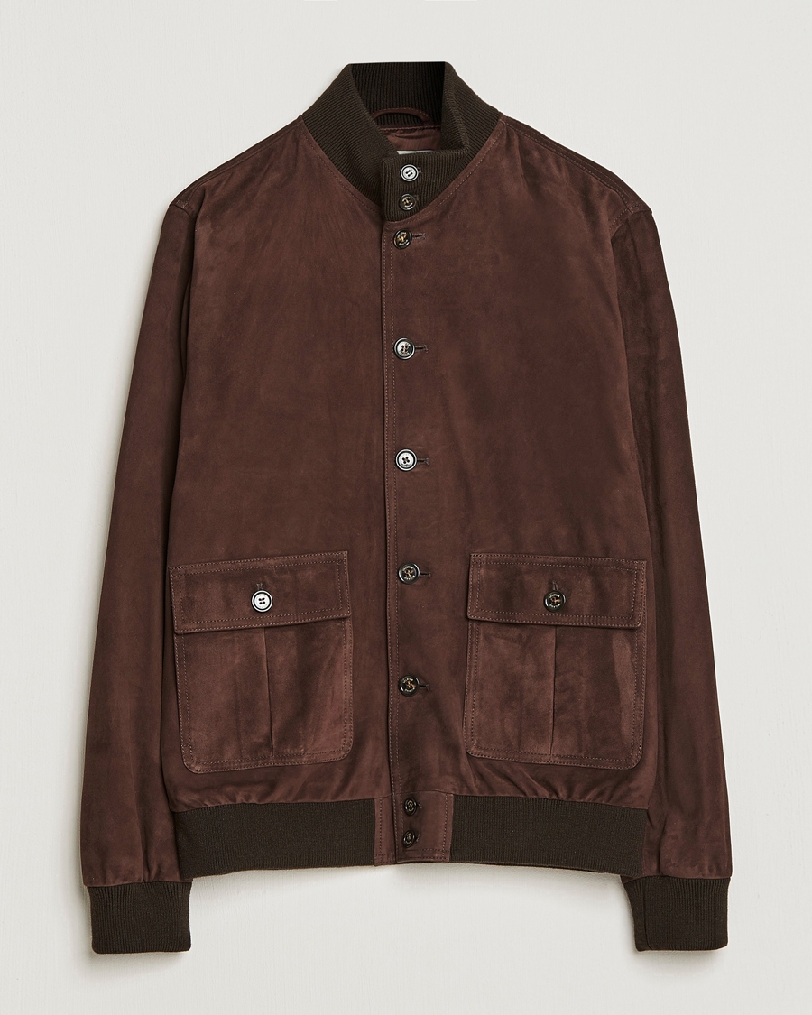 Herre | Jakker | Valstar | Valstarino Suede Jacket Dark Brown