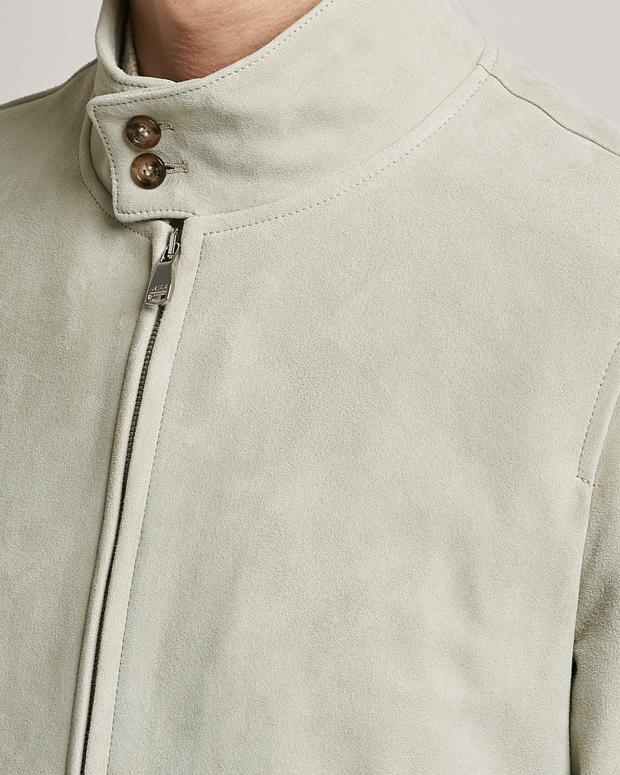 Herre | Jakker | Valstar | Suede Zip Blouson Silver Grey