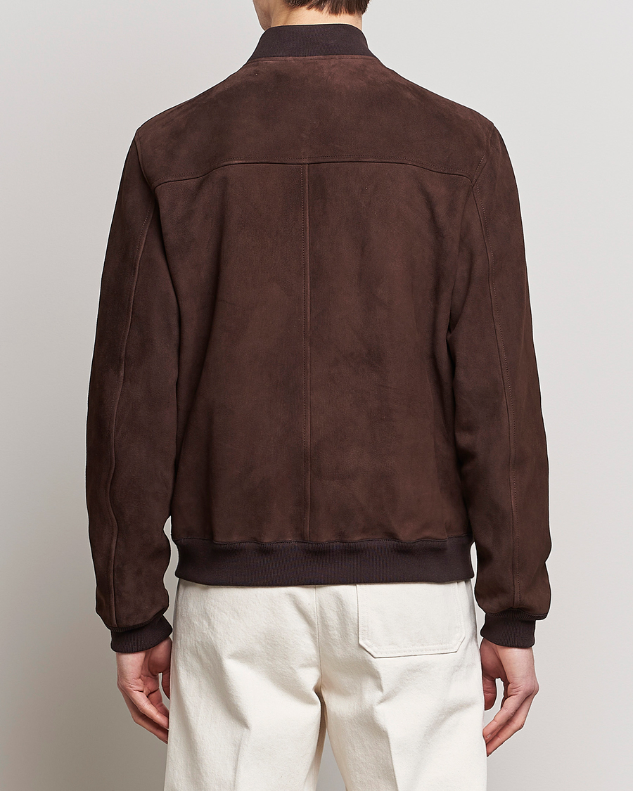 Herre | Jakker | Valstar | Suede Bomber Jacket Dark Brown