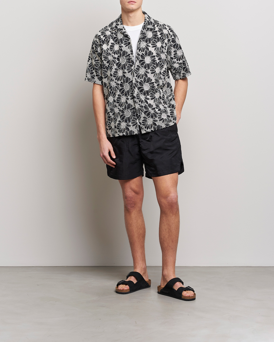 Herre | Skjorter | Sunflower | Cayo Floral Short Sleeve Shirt Black