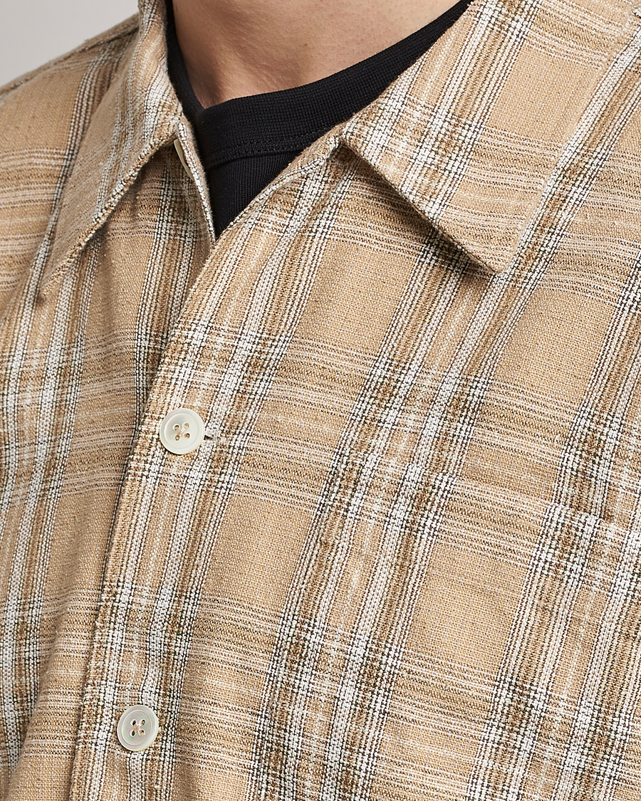 Herre | Skjorter | Sunflower | Spacey Long Sleeve Shirt Khaki Check