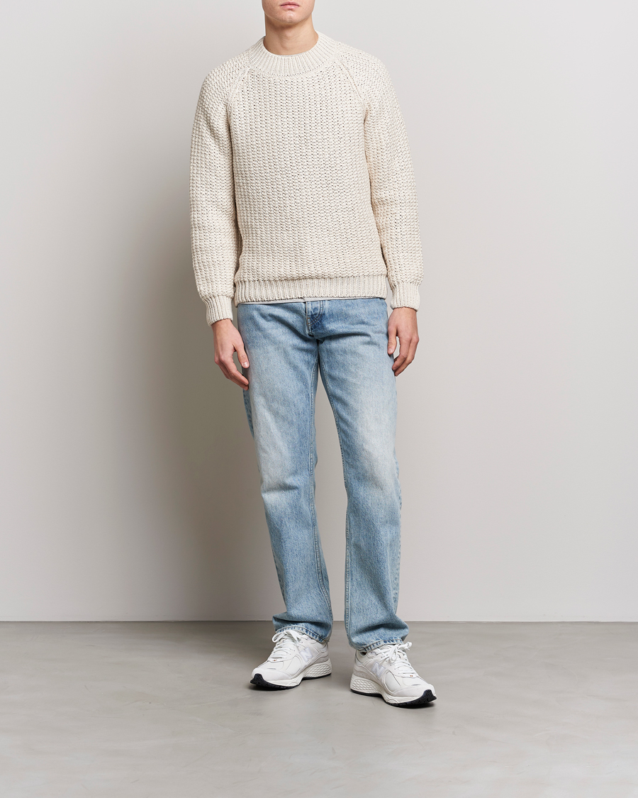 Herre | Trøjer | Sunflower | Tape Heavy Sweater Off White