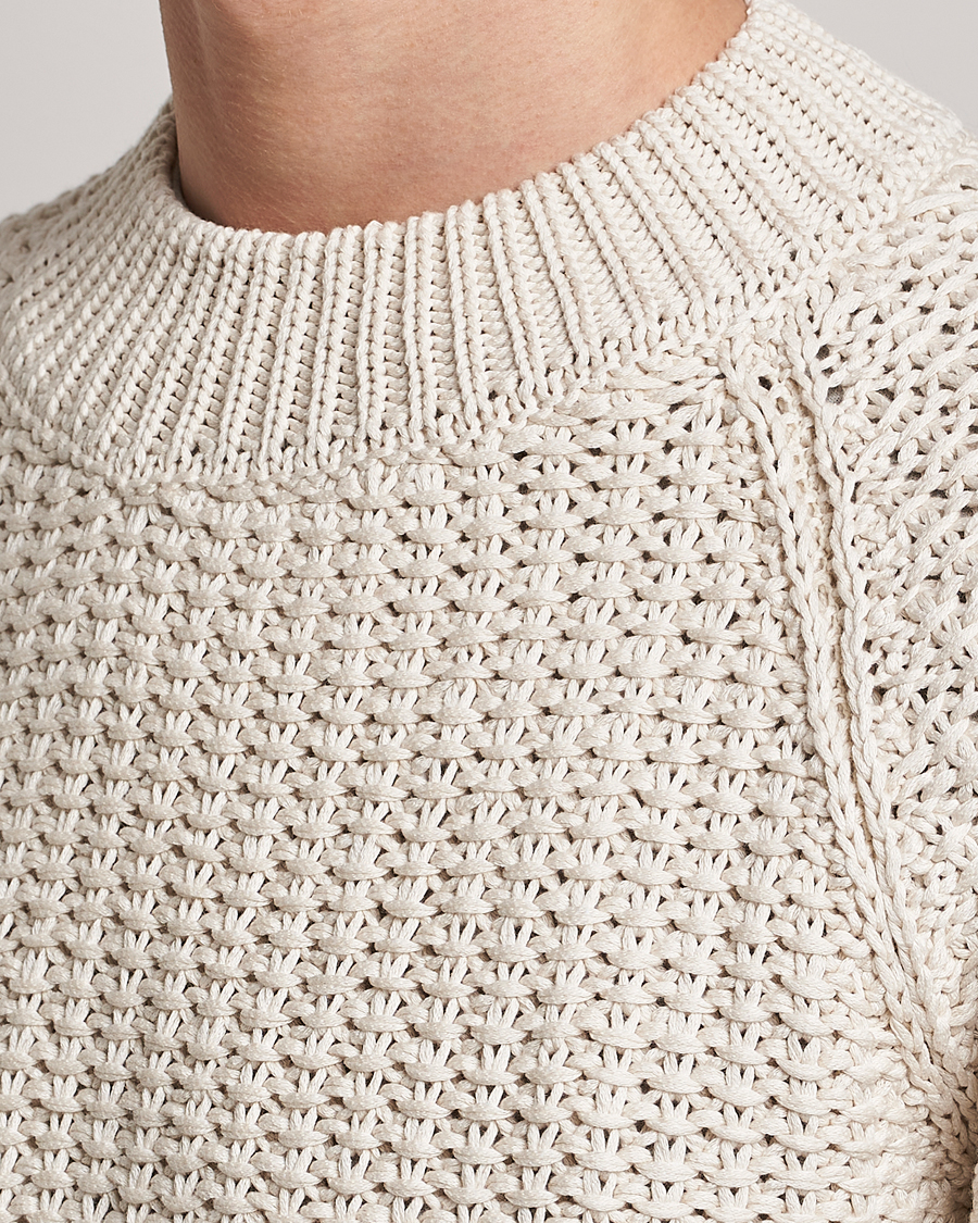 Herre | Trøjer | Sunflower | Tape Heavy Sweater Off White