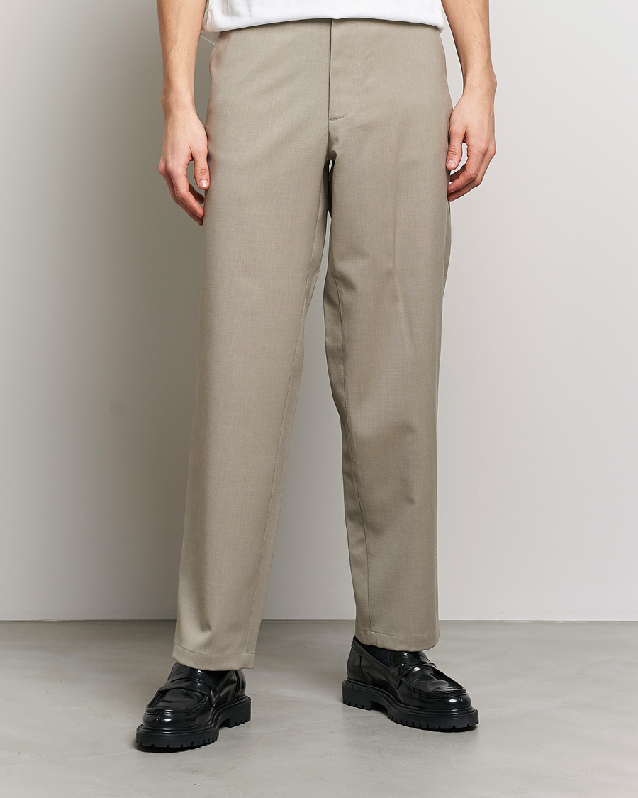 Herre | Bukser | Sunflower | Soft Wool Trousers Khaki