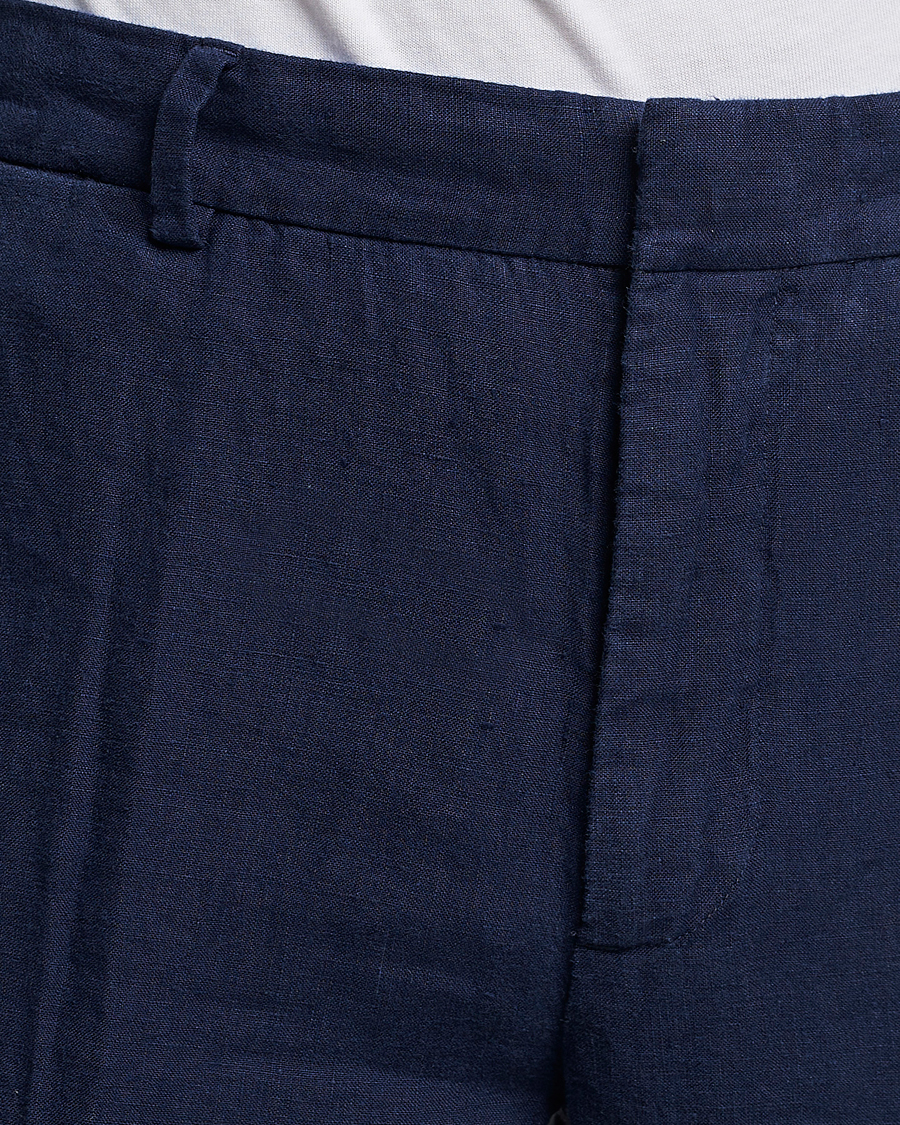 Herre | Bukser | Polo Ralph Lauren | Linen Pleated Trousers Navy