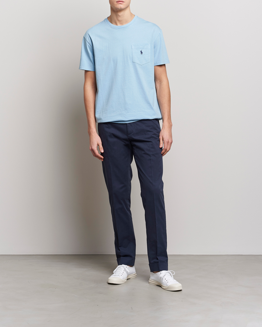 Herre | Bukser | Polo Ralph Lauren | Cotton Stretch Trousers Nautical Ink