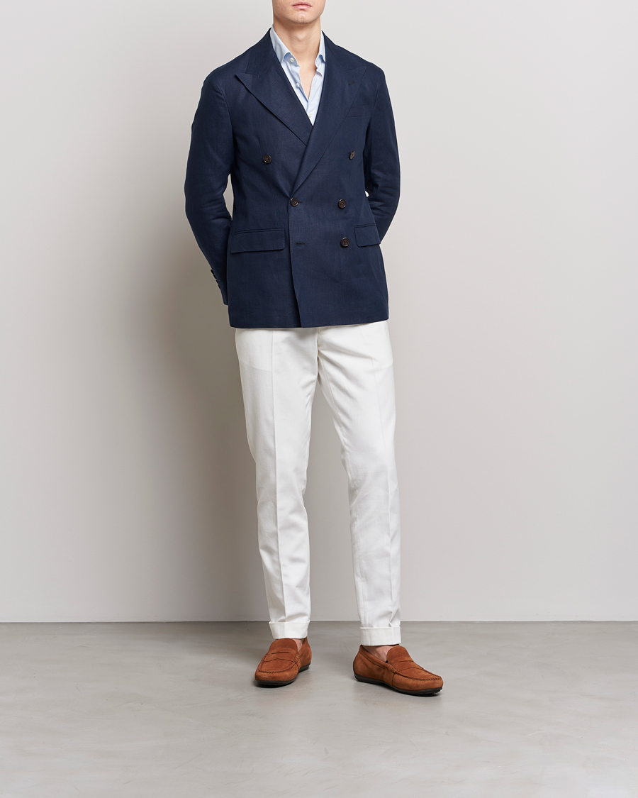 Herre | Blazere & jakker | Polo Ralph Lauren | Linen Double Breasted Sportcoat Dark Navy