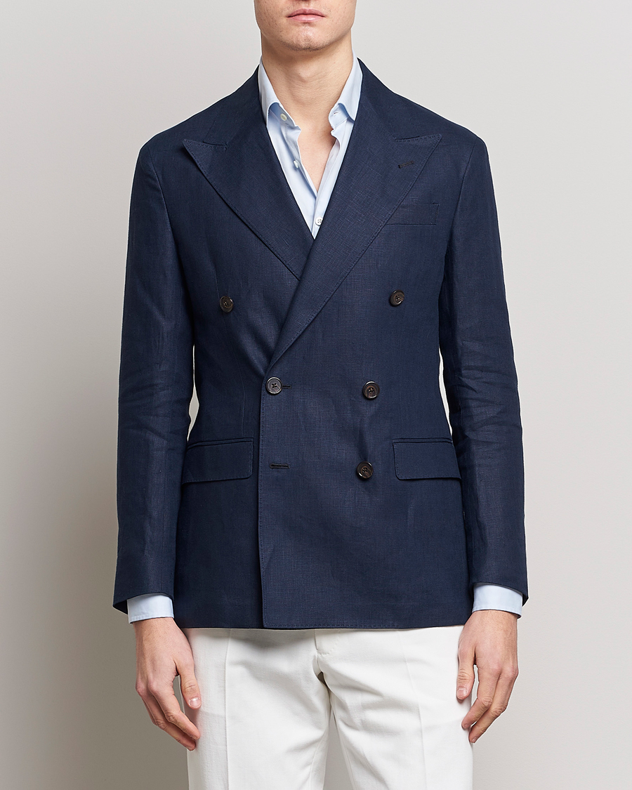 Herre | The linen lifestyle | Polo Ralph Lauren | Linen Double Breasted Sportcoat Dark Navy