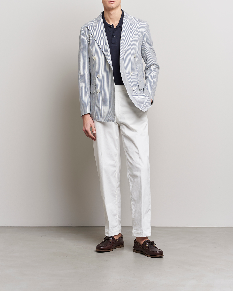 Herre | Blazere & jakker | Polo Ralph Lauren | Cotton Seersucker Sportcoat Cream/Antique Blue