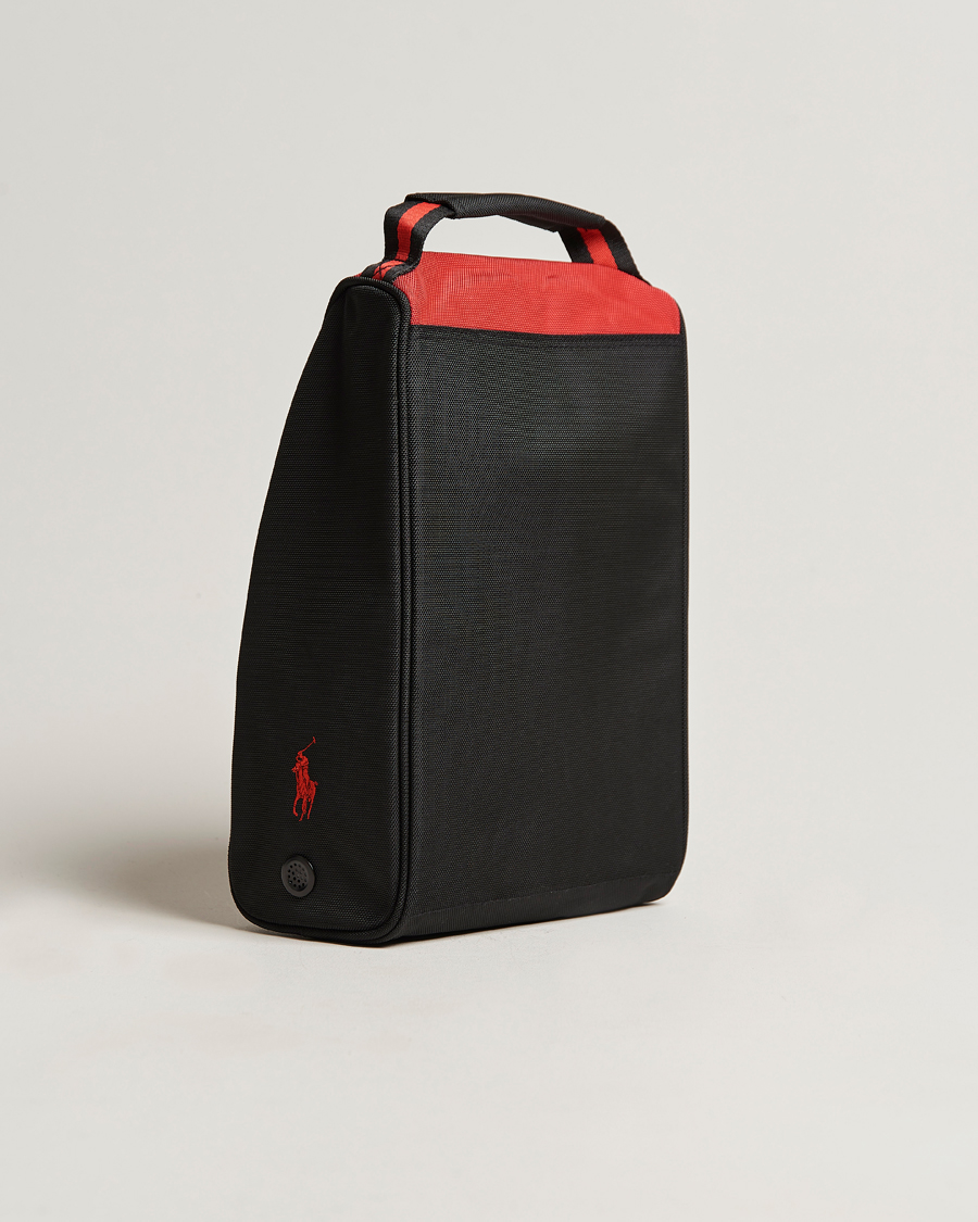 Herre | RLX Ralph Lauren Golf Shoe Bag Black/Red | RLX Ralph Lauren | Golf Shoe Bag Black/Red