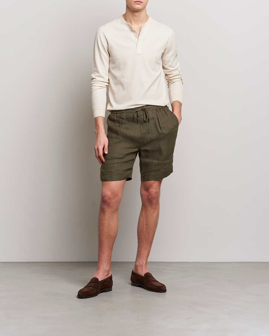 Herre | Trøjer | Ralph Lauren Purple Label | Cotton/Silk Henley Cream