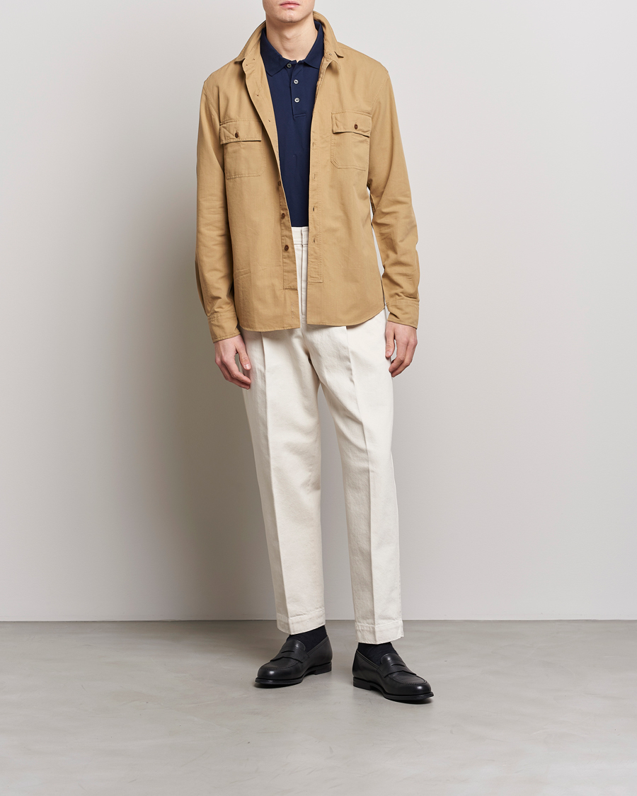 Herre | Skjorter | Ralph Lauren Purple Label | Cotton Explorer Shirt Khaki