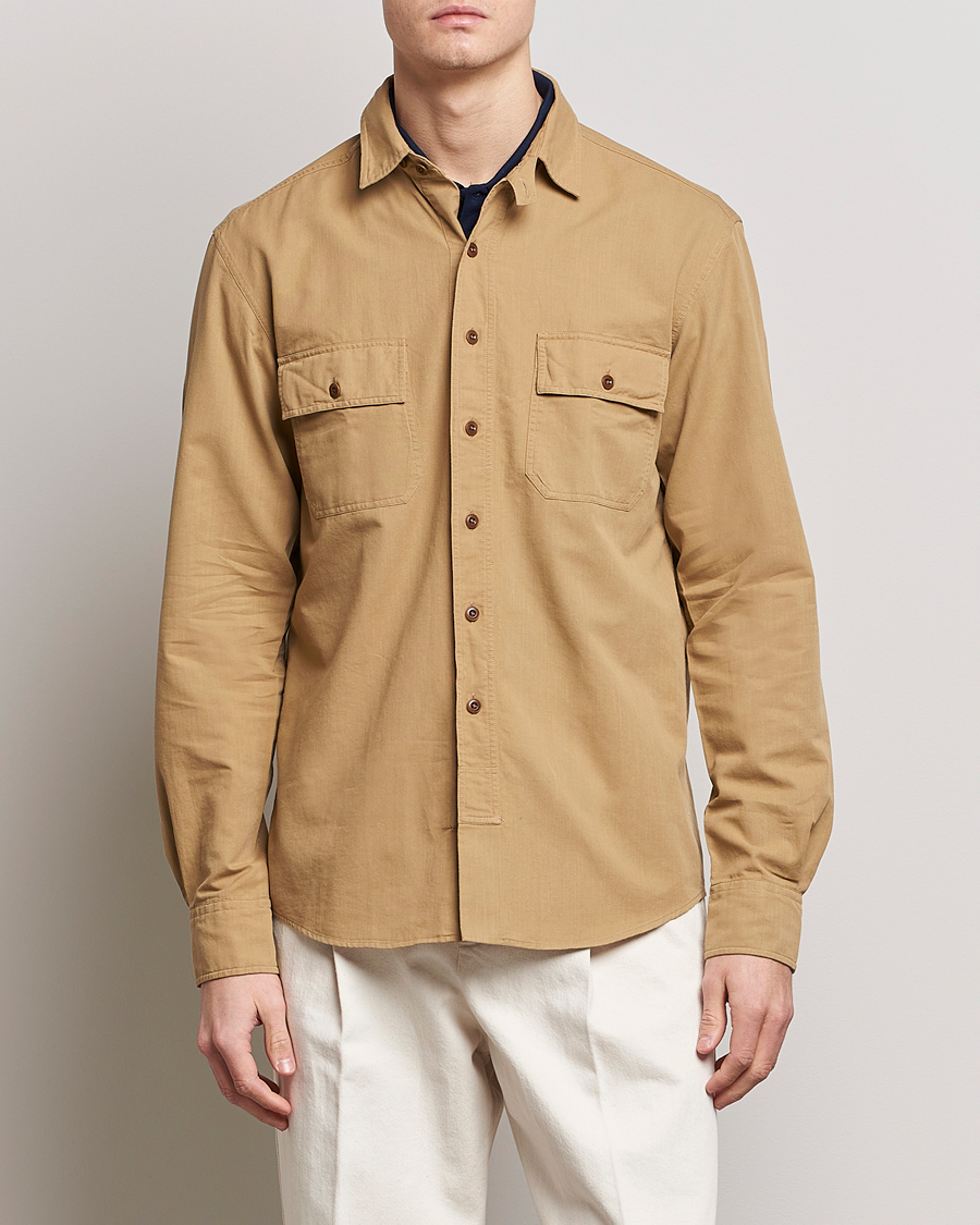 Herre | Skjorter | Ralph Lauren Purple Label | Cotton Explorer Shirt Khaki