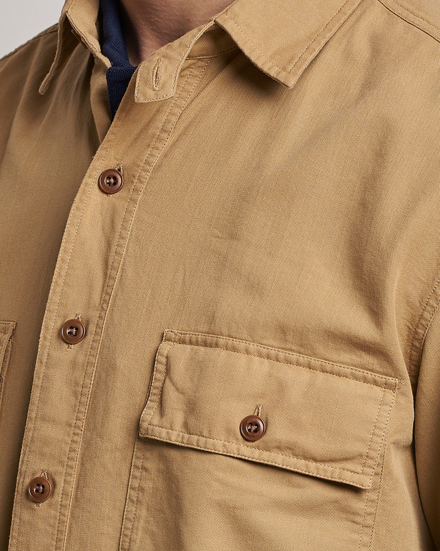 Herre | Skjorter | Ralph Lauren Purple Label | Cotton Explorer Shirt Khaki