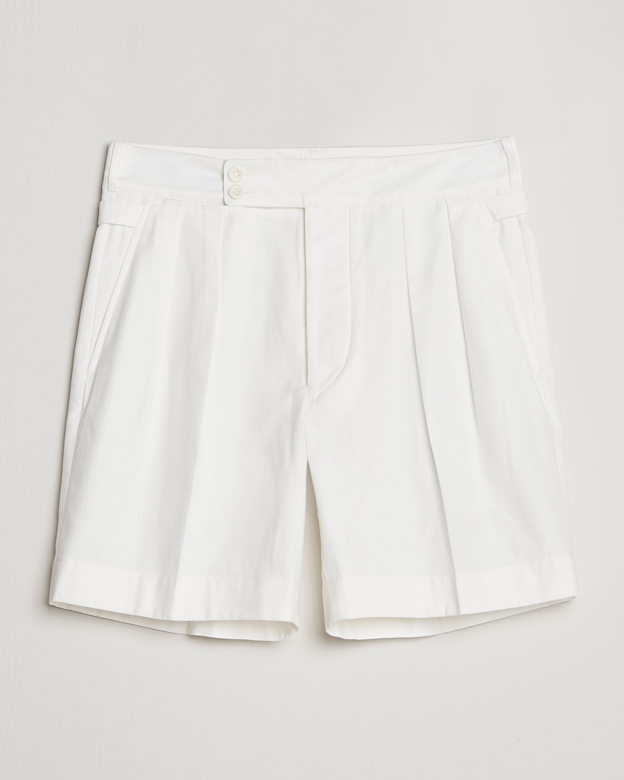 Herre | Shorts | Ralph Lauren Purple Label | High Waist Linen Shorts Ivory