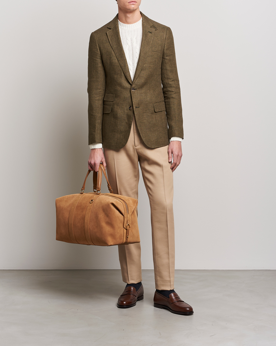Herre | Ralph Lauren Purple Label Large Suede Duffelbag Fawn | Ralph Lauren Purple Label | Large Suede Duffelbag Fawn
