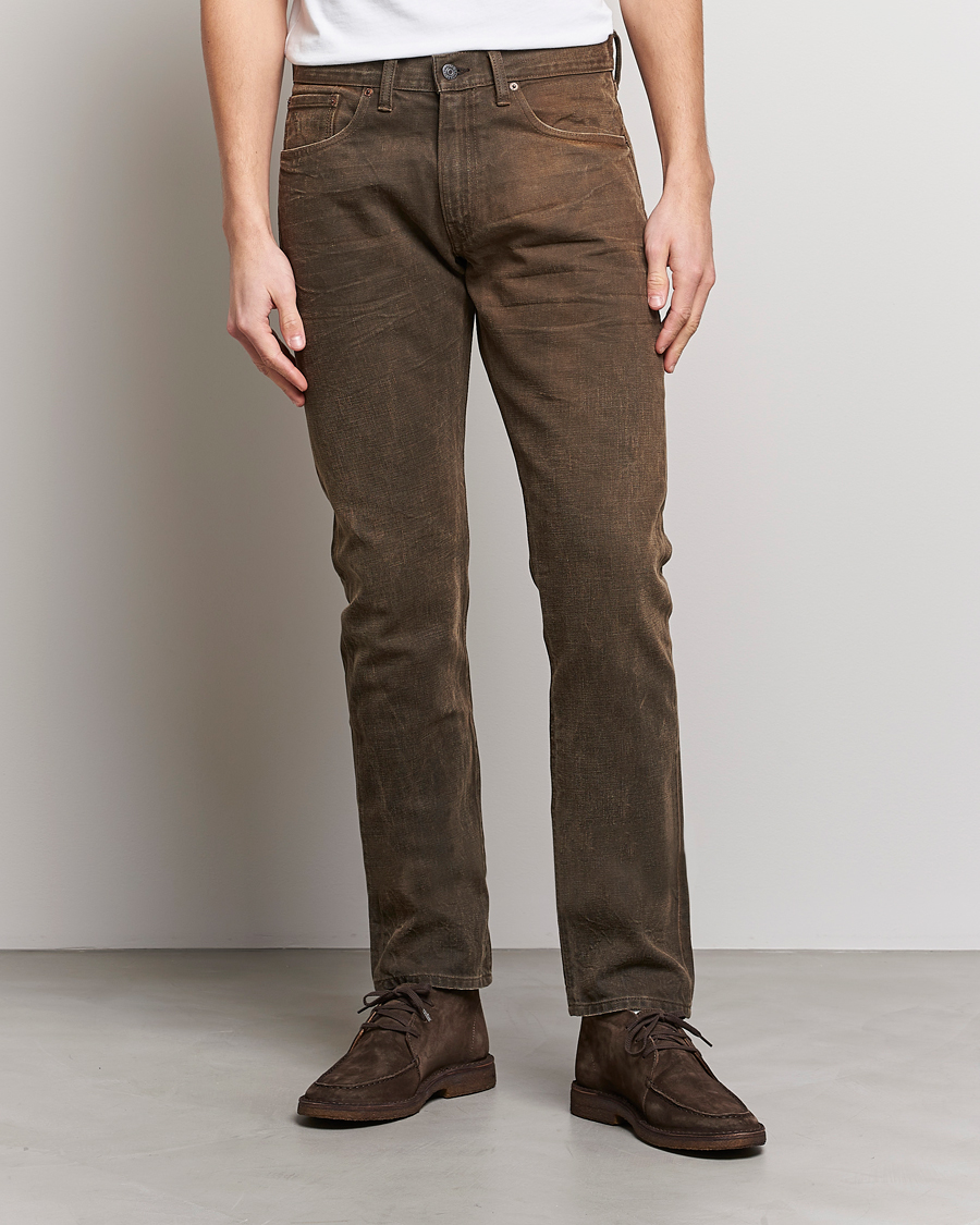 Herre | Tapered fit | RRL | Slim Fit 5-Pocket Denim Distressed Brown Wash