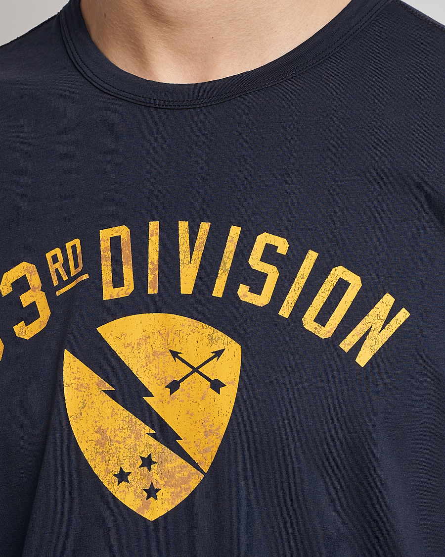 Herre | T-Shirts | RRL | Naval Graphic Tee Vintage Navy