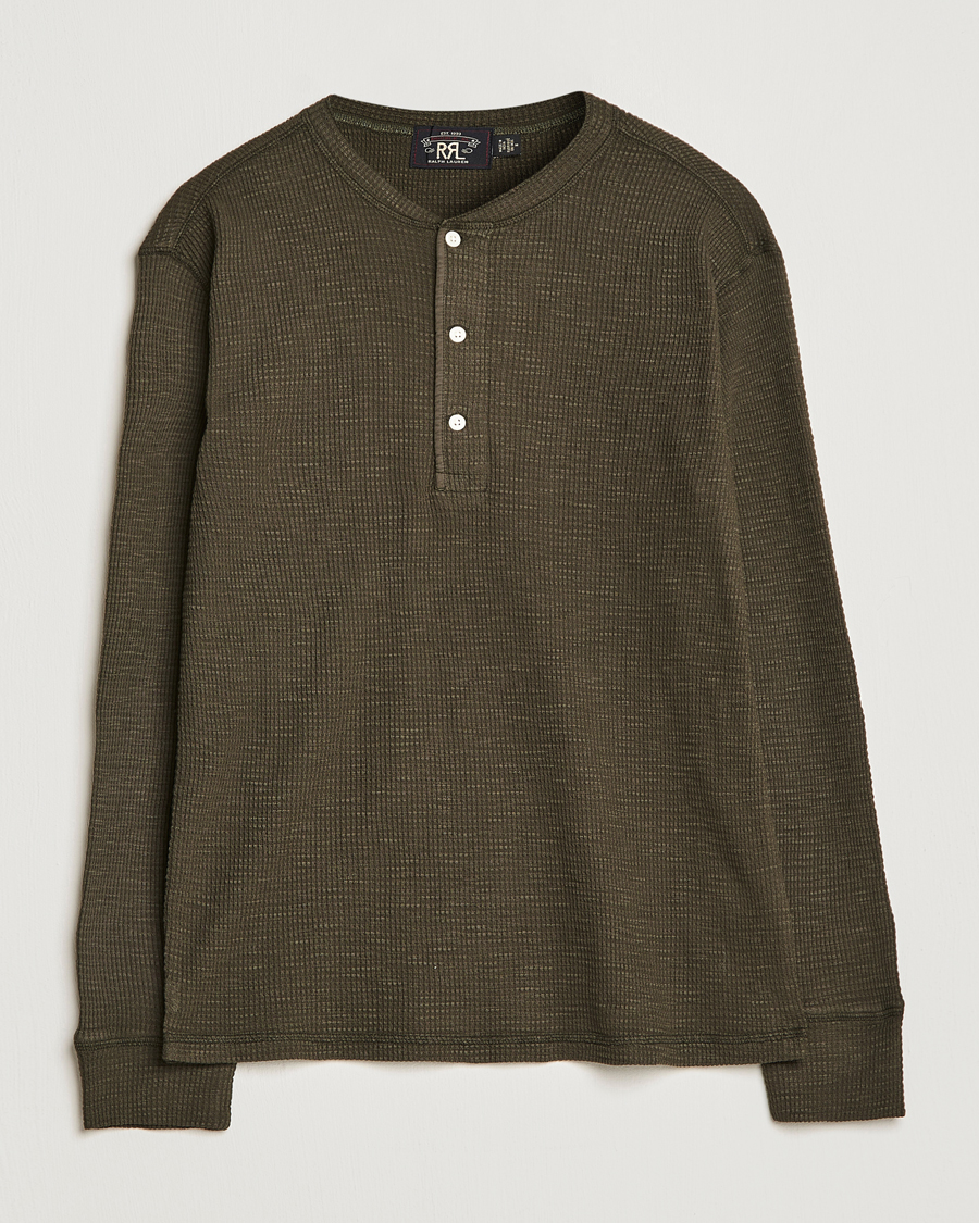 Herre | Trøjer | RRL | Long Sleeve Henley Dark Green