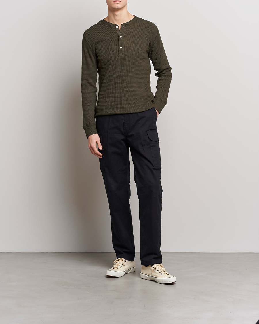 Herre | Trøjer | RRL | Long Sleeve Henley Dark Green