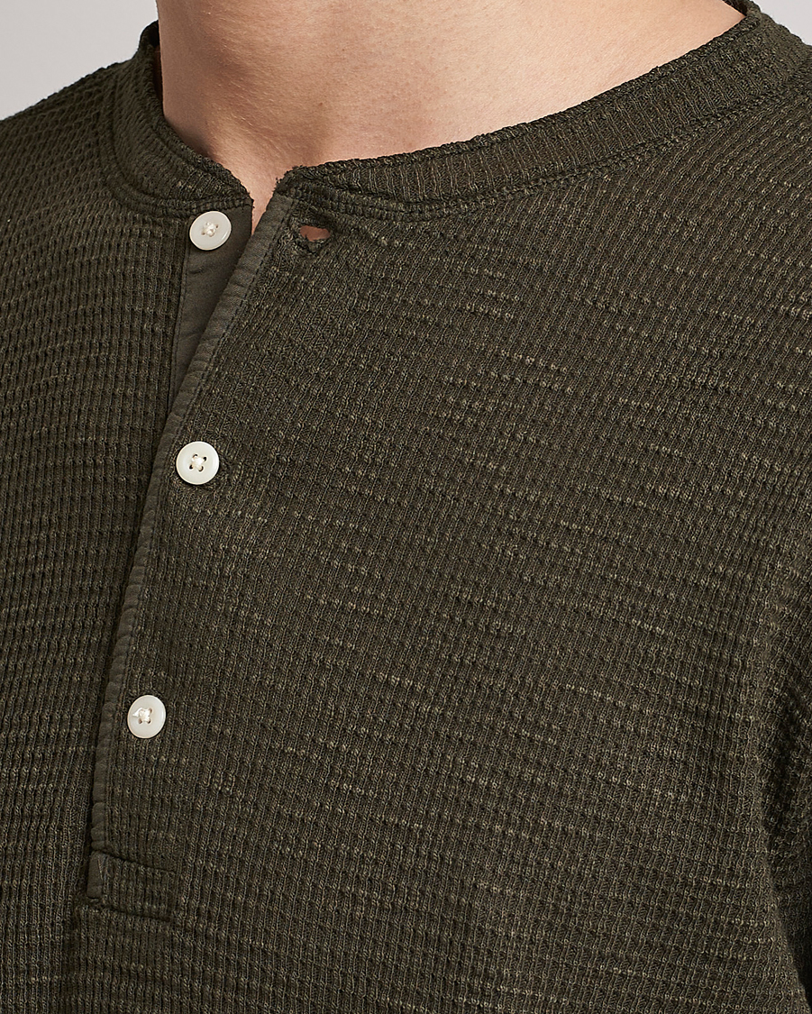 Herre | Trøjer | RRL | Long Sleeve Henley Dark Green