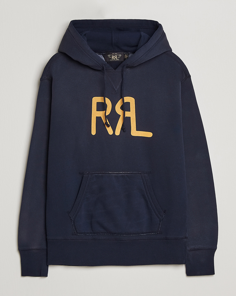 Herre | Trøjer | RRL | Hooded Pullover Faded Navy