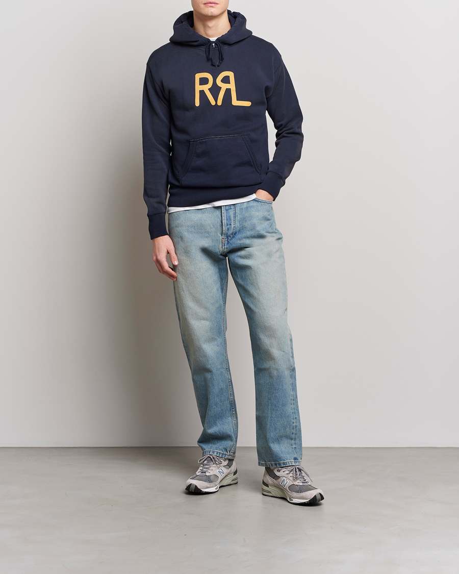 Herre | Trøjer | RRL | Hooded Pullover Faded Navy