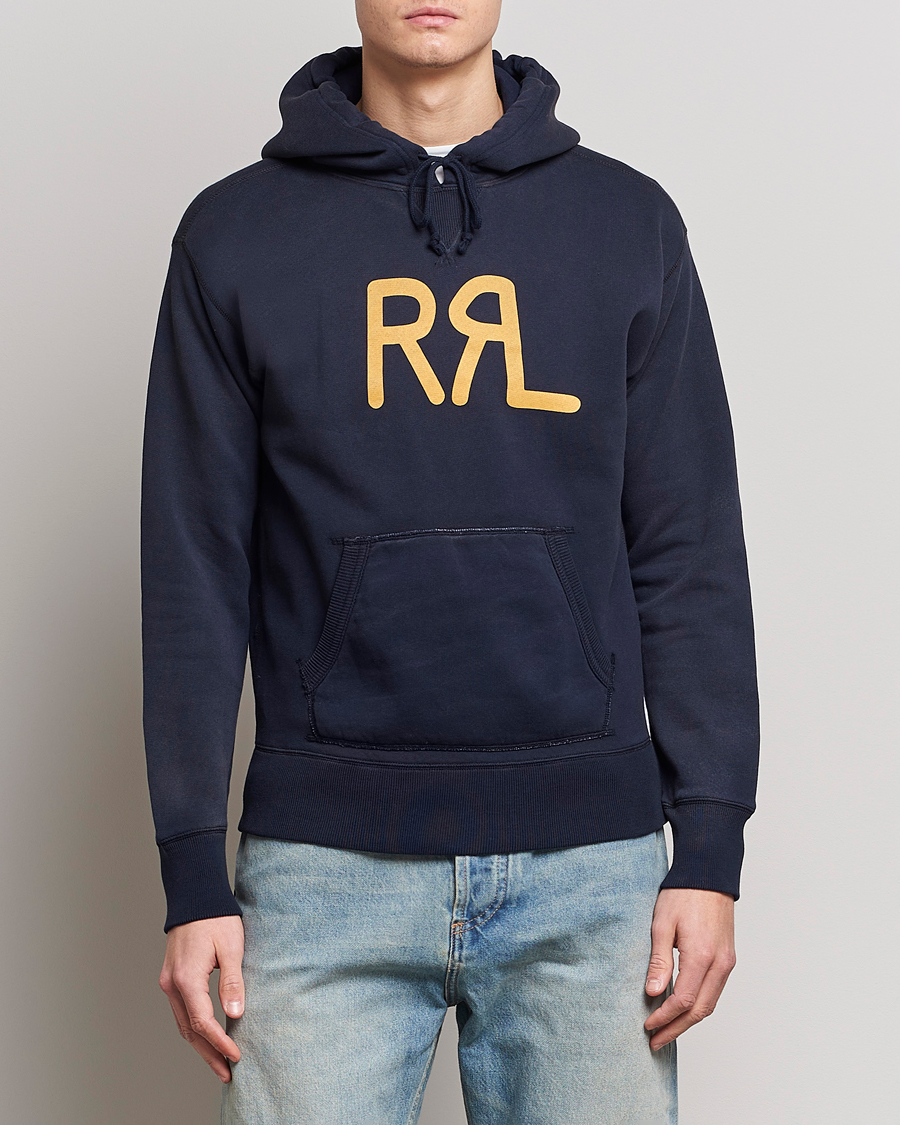 Herre | Trøjer | RRL | Hooded Pullover Faded Navy