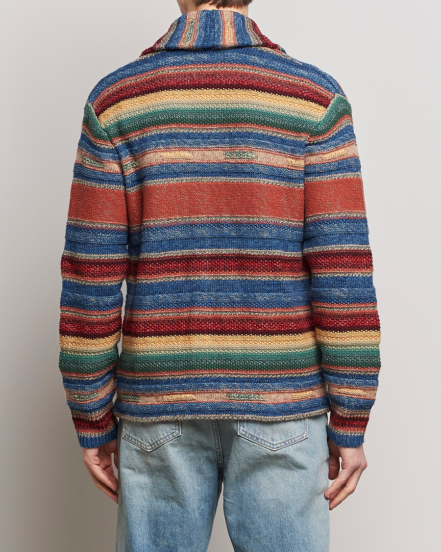 Herre | Trøjer | RRL | Wool/Linen Blend Shawl Cardigan Red Multi