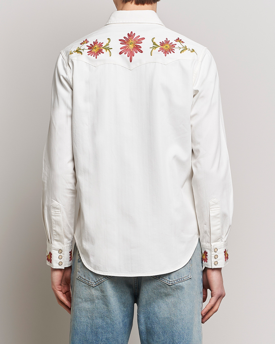 Herre | Skjorter | RRL | Sawtooth Western Embroidered Shirt White Wash