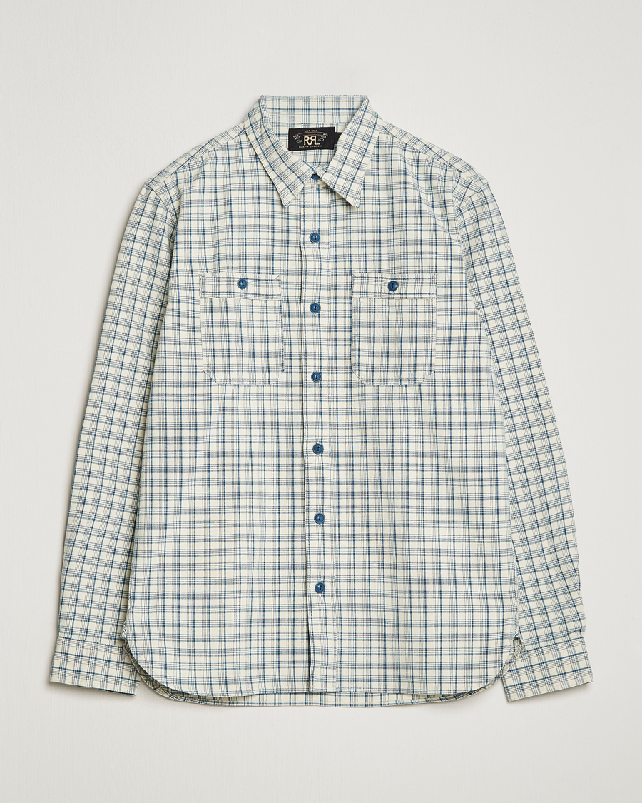 Herre | Skjorter | RRL | Alaska Overshirt Cream/Blue