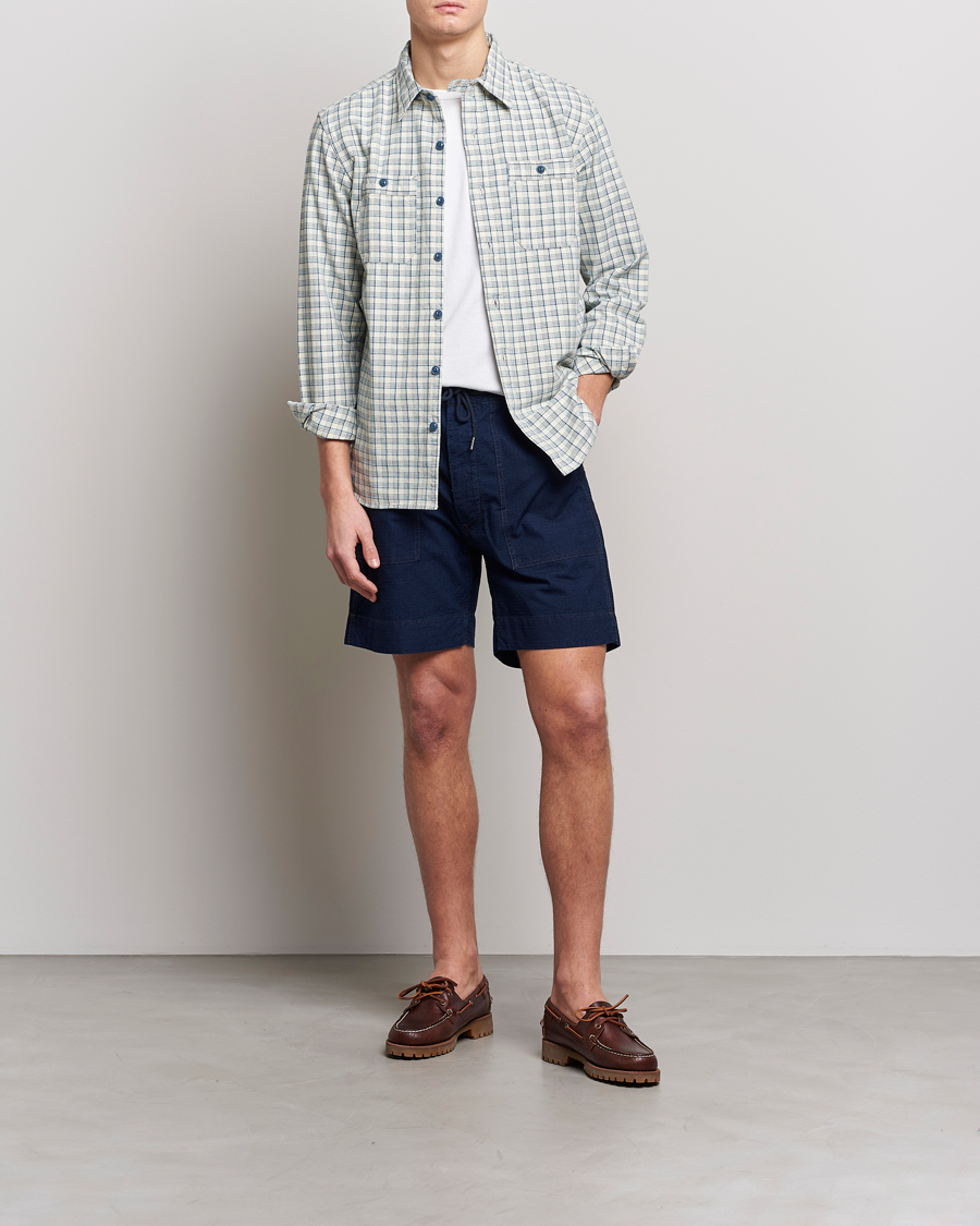 Herre | Skjorter | RRL | Alaska Overshirt Cream/Blue