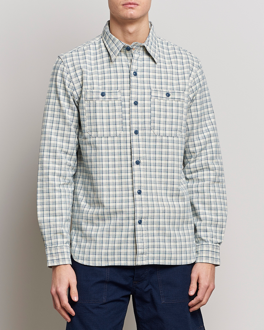 Herre | Skjorter | RRL | Alaska Overshirt Cream/Blue