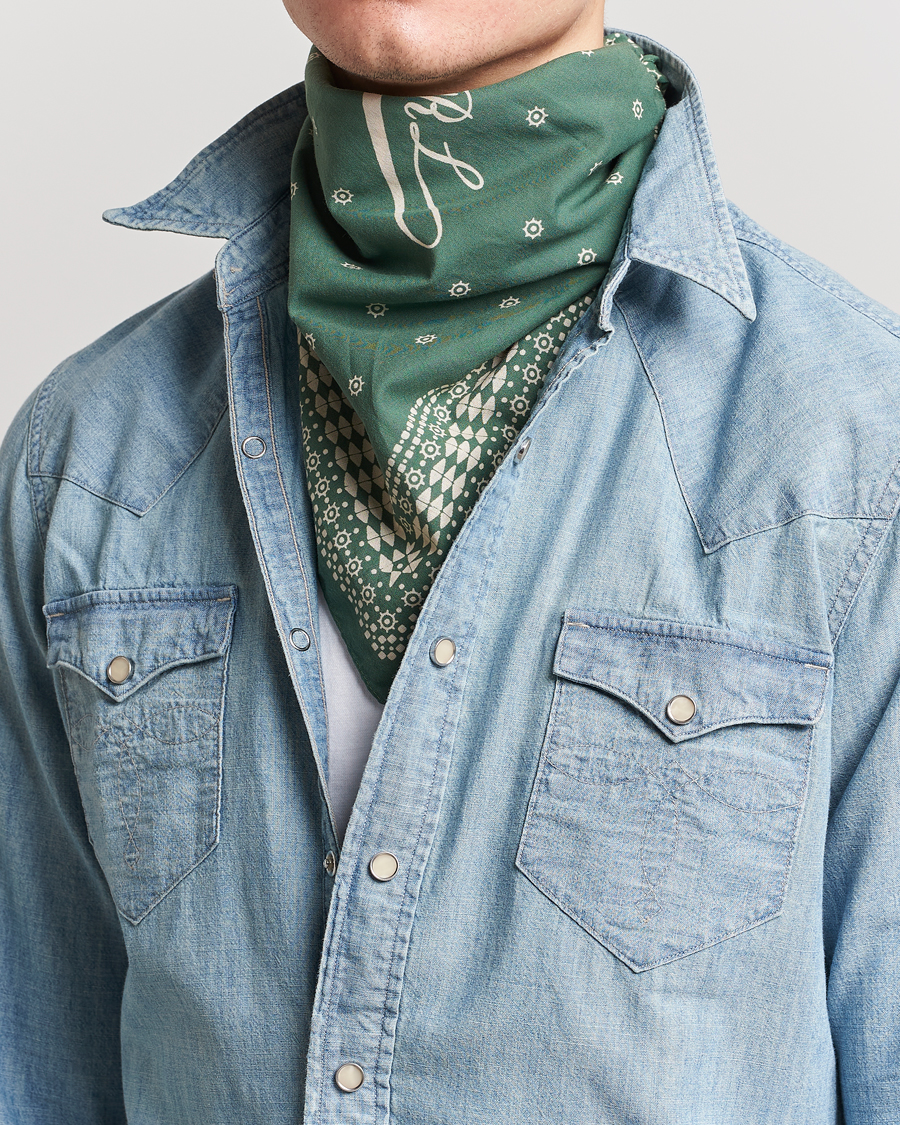 Herre | RRL Benson Bandana Faded Green | RRL | Benson Bandana Faded Green