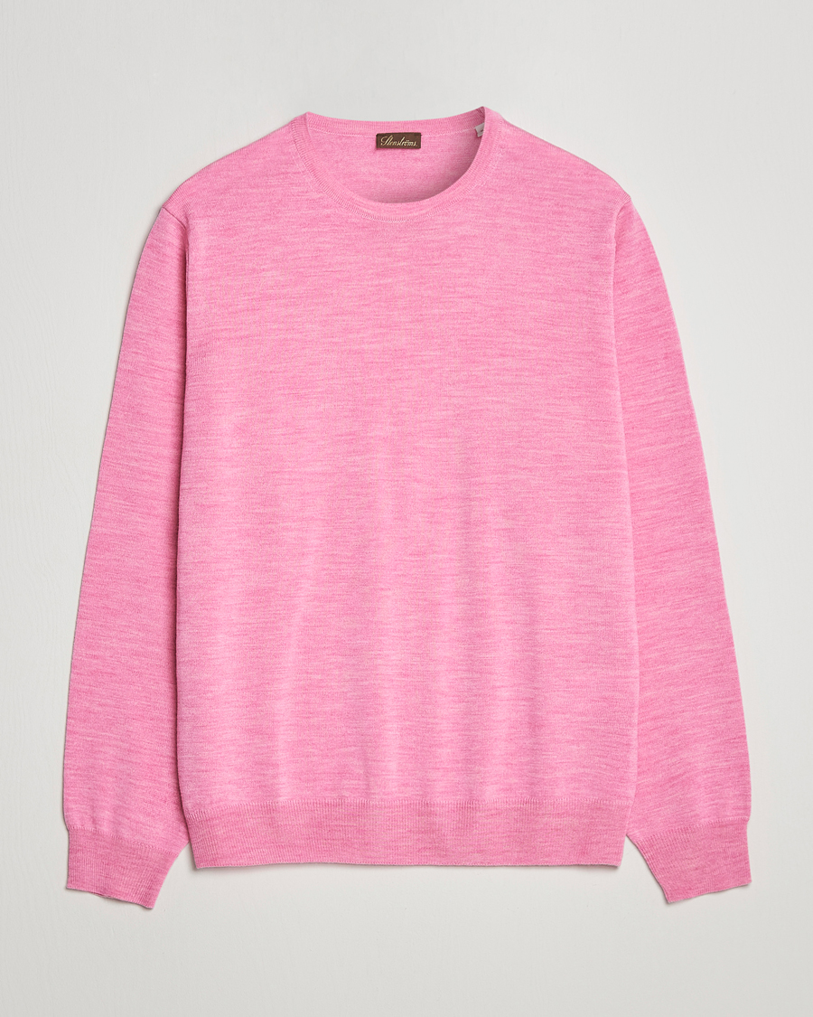 Herre | Trøjer | Stenströms | Merino Crew Neck Pink
