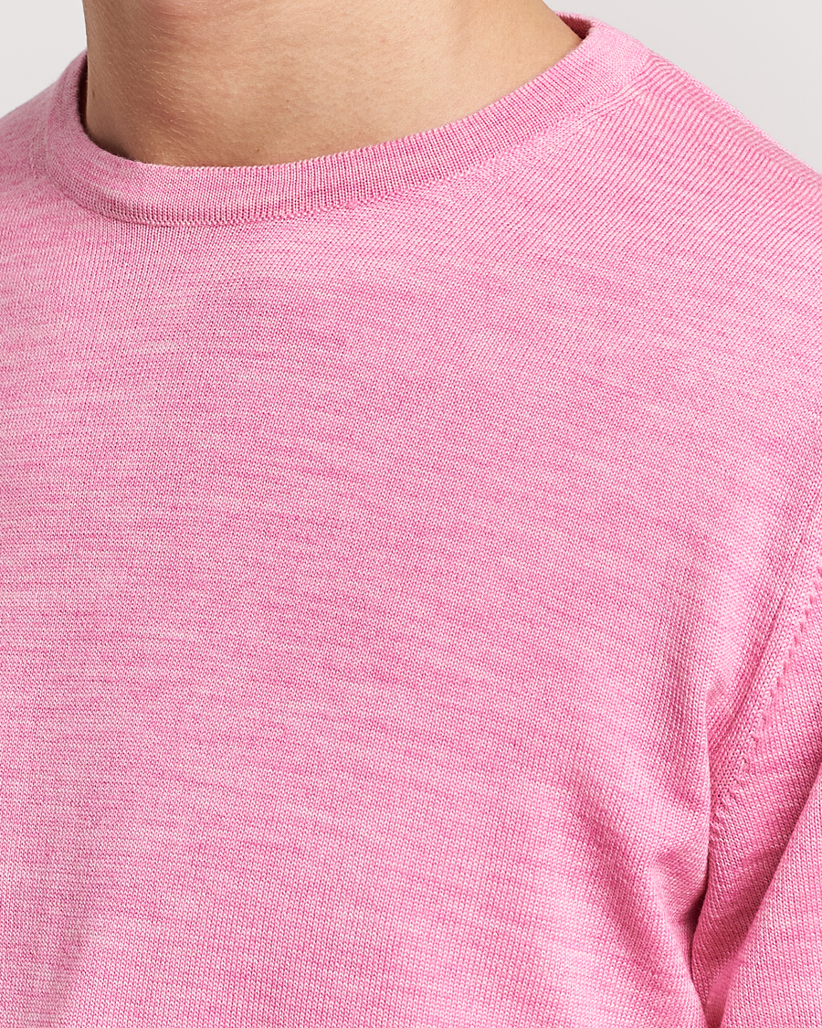 Herre | Trøjer | Stenströms | Merino Crew Neck Pink