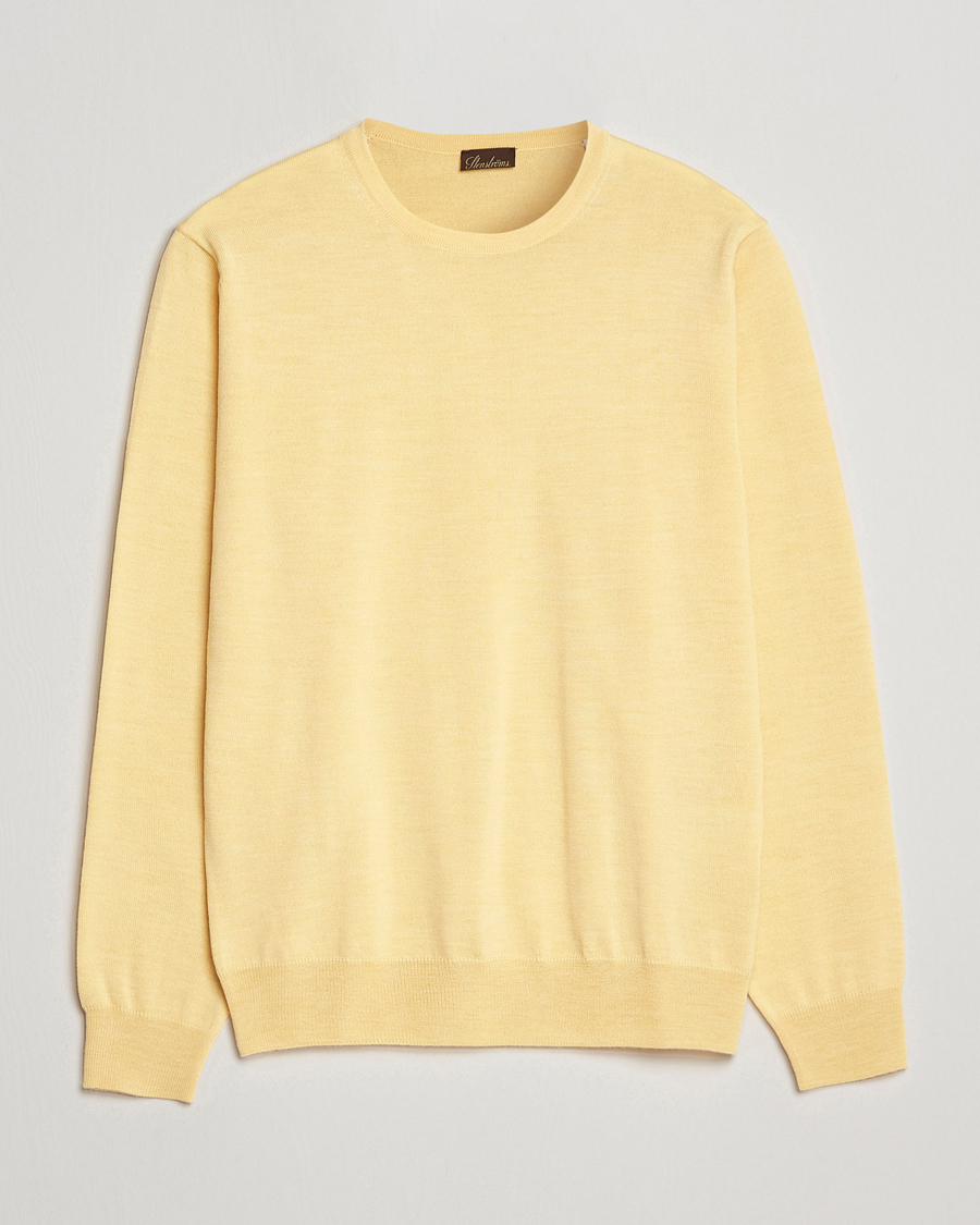 Herre | Trøjer | Stenströms | Merino Crew Neck Yellow