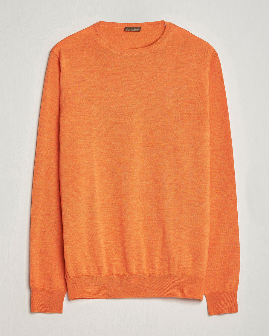 Herre | Trøjer | Stenströms | Merino Crew Neck Orange