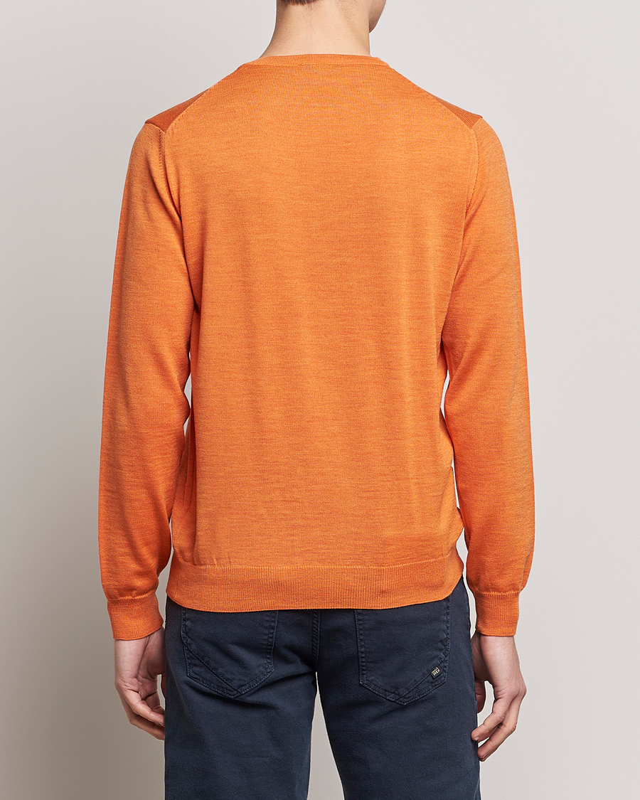 Herre | Trøjer | Stenströms | Merino Crew Neck Orange