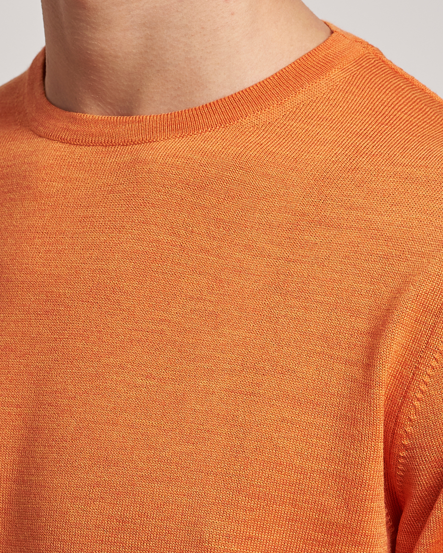 Herre | Trøjer | Stenströms | Merino Crew Neck Orange