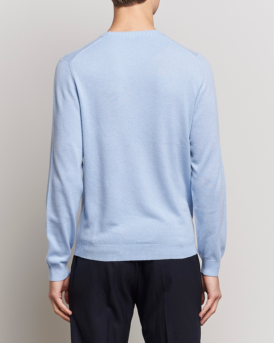 Herre | Trøjer | Stenströms | Cashmere Crew Neck Light Blue