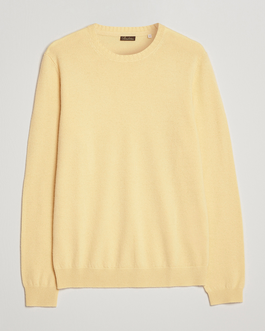 Herre | Trøjer | Stenströms | Cashmere Crew Neck Yellow
