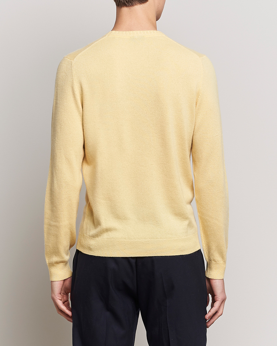 Herre | Trøjer | Stenströms | Cashmere Crew Neck Yellow