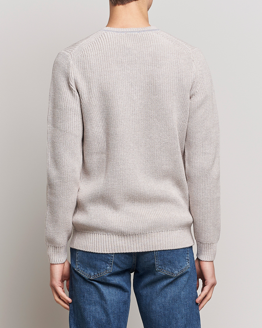 Herre | Trøjer | Stenströms | Merino Heavy Knitted V-Neck Beige