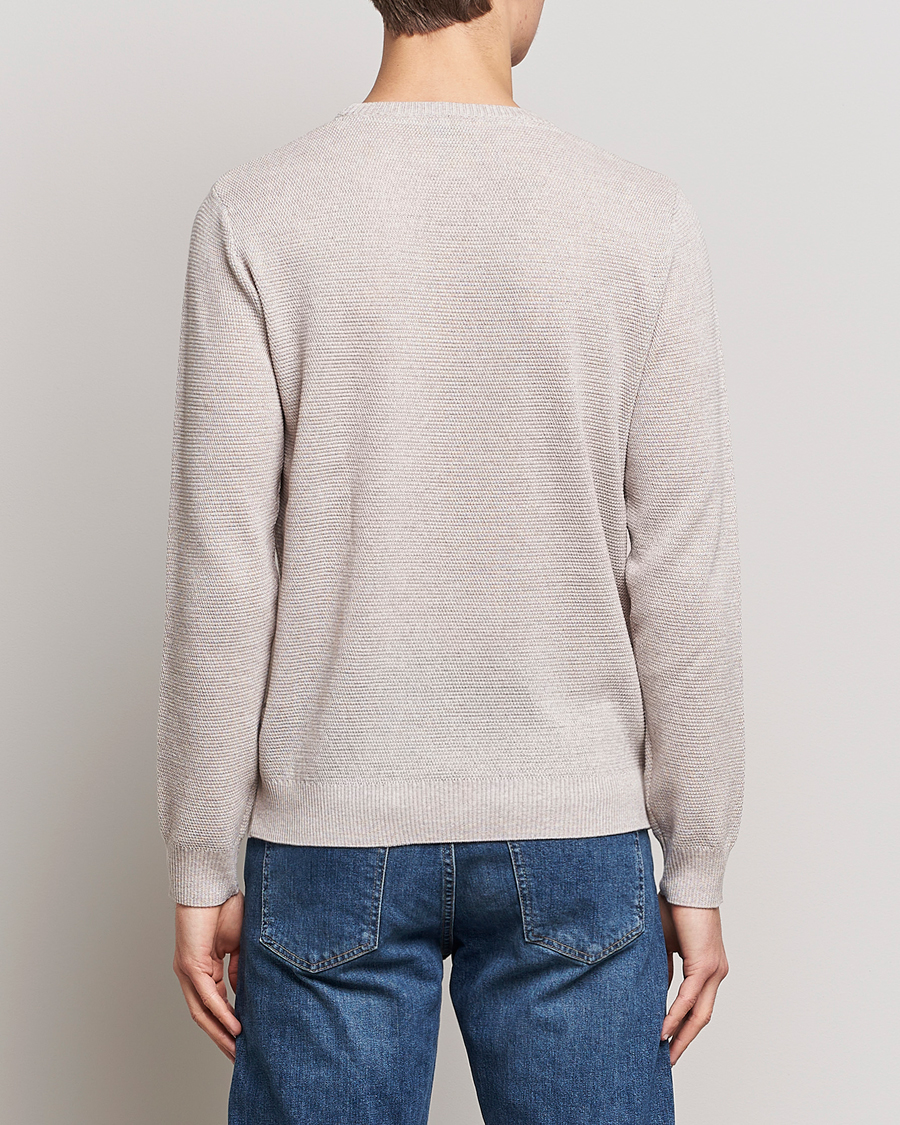 Herre | Trøjer | Stenströms | Textured Merino Crew Neck Beige