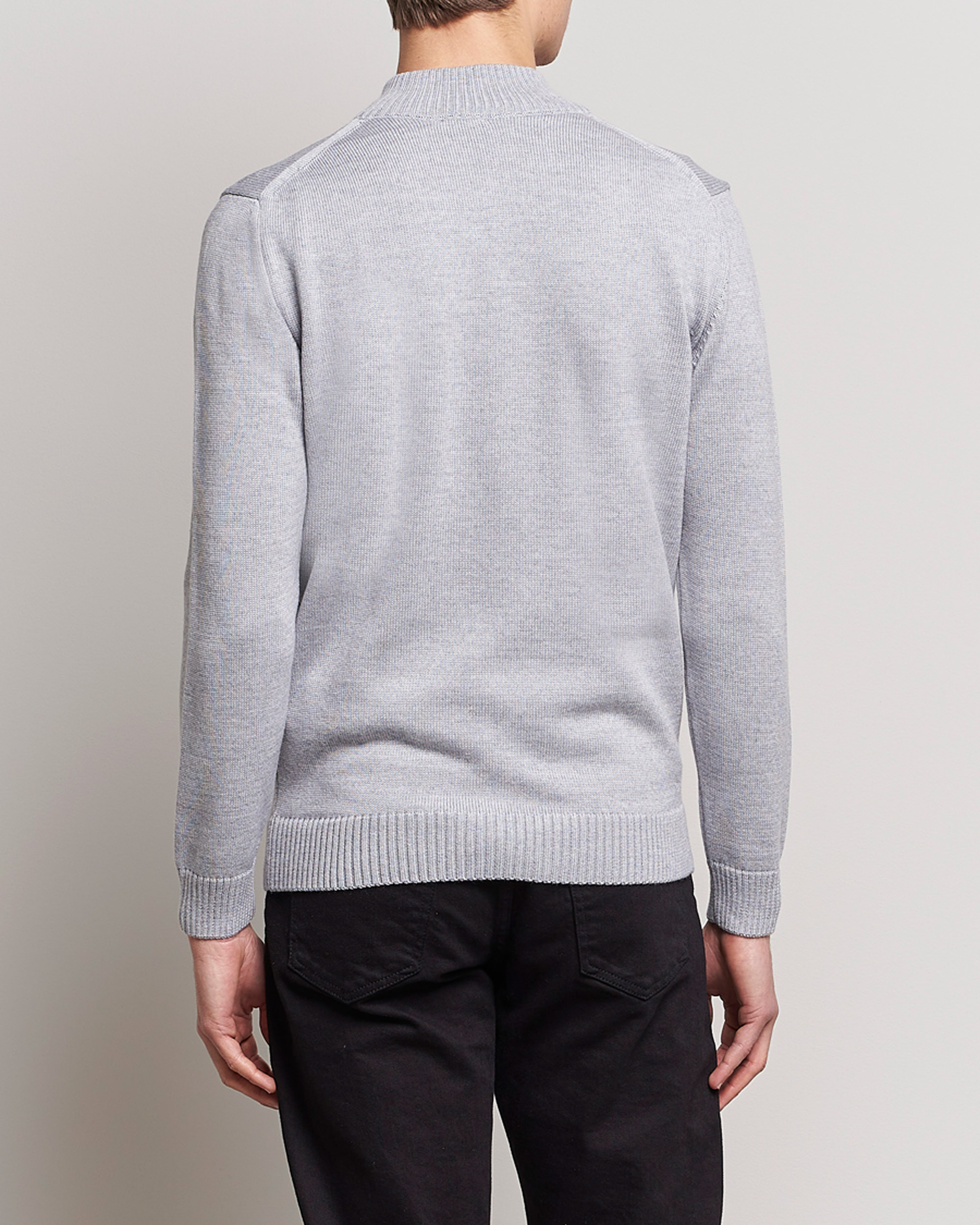 Herre | Trøjer | Stenströms | Chunky Merino Full Zip Light Grey